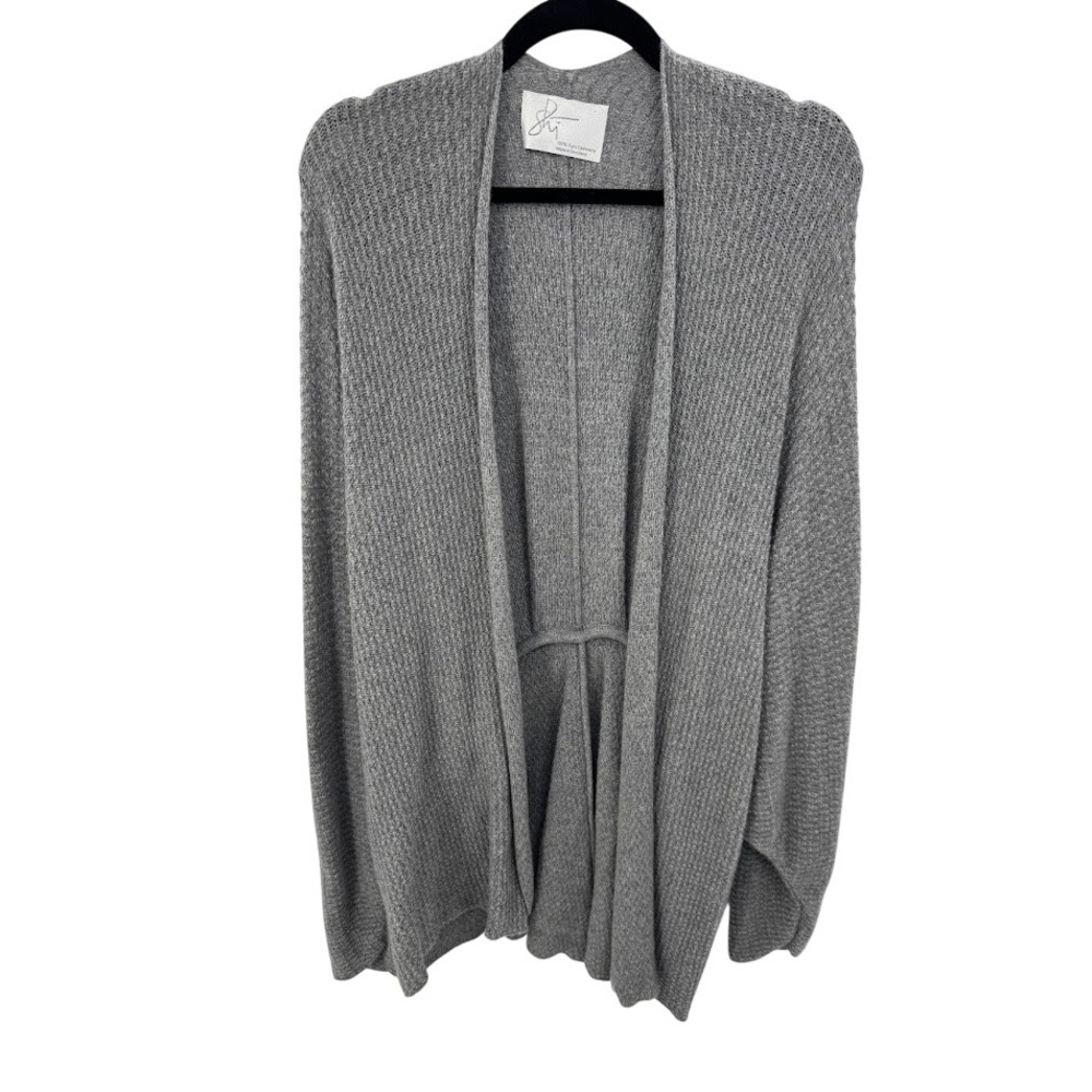 Shi‎ 100% Pure Cashmere Cardigan Sweater Made in Scotland Gray Women's